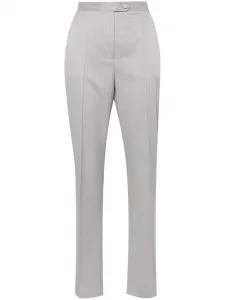 Полосатые брюки строгого кроя STYLAND, серый