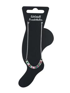 Adeliás Женский браслет из нержавеющей стали с кубическим цирконием, 21+5 см, в разноцветном исполнении