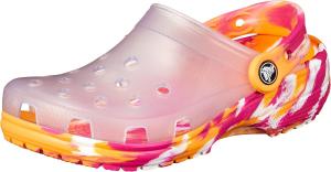 Сабо Унисекс Классические Прозрачные Мраморные Сабо Crocs, белый