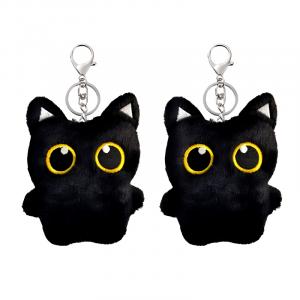 JINBANG Очаровательный черный котенок, брелок кукла плюшевый подвес высота 12,5 см