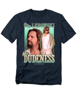 Футболка в стиле "Лебовски" 90-х для высоких и крупных мужчин Big Lebowski, Navy