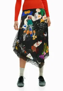 Юбка-Трапеция миди с коллажем Desigual, Black