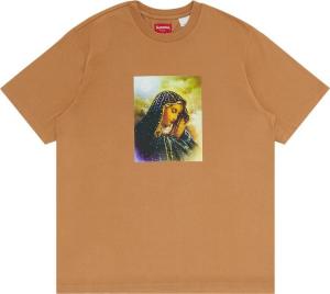 Футболка Supreme Mary Rhinestone Short-Sleeve Top 'Tan', загар