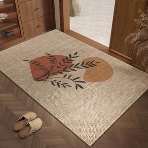 Dajiang Ковер 120х180 см из бельгийского вельвета, устойчивый к загрязнениям и пятнам, для прихожей или крыльца, узор "Ива"