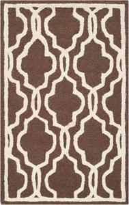 Ковер SAFAVIEH, 77 x 122 см, Cambridge Collection Dark Brown / Ivory CAM131H ручной работы из премиальной марокканской шерсти