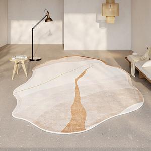 AOVOC Ковер 300х450 см для гостиной/спальни в японском стиле wabi-sabi, с рисунком nigura flower, нестандартной формы