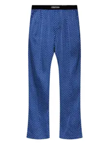 Пижамные брюки в горошек Tom Ford, синий