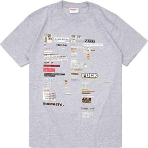 Футболка Supreme Cutouts Tee 'Heather Grey', серый