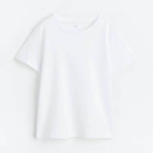 Хлопковая футболка H&M, белый