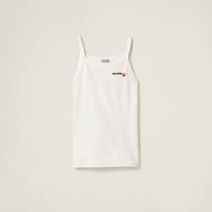 Топ из эластичного джерси petit bateau x miu miu MIU MIU, белый