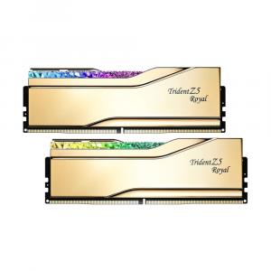 Оперативная память G.Skill Trident Z5 Royal, 48 Гб (2х24), DDR5, 8400 МГц, F5-8400J4052G24GX2-TR5G, золотой