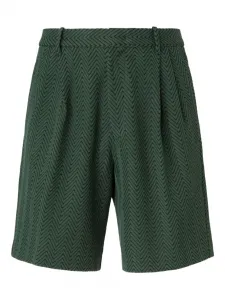Плиссированные шорты с узором «елочка» Missoni, зеленый