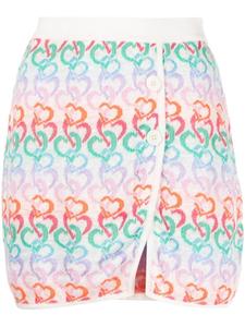 Marco Rambaldi трикотажная юбка с вышивкой, белый