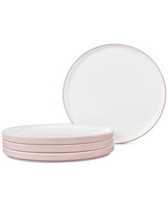 Набор из 4 маленьких тарелок Colortex Stone Stax Noritake, цвет blush