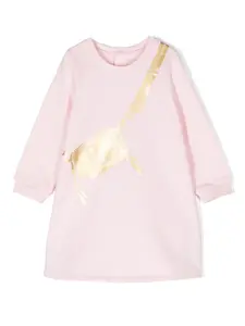 Платье с принтом Marc Jacobs Kids, розовый