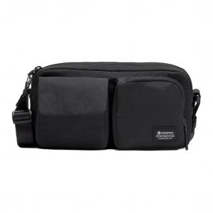 Lululemon Нейлоновая мужская сумка через плечо черная, Black