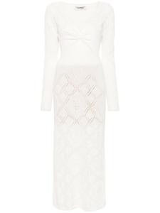 TWINSET макси-платье ажурной вязки, белый