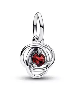 Серебряный кулон с подвеской в виде круглого камня на день рождения Pandora, silver