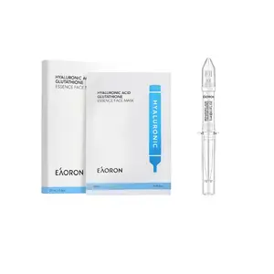 Набор для ухода за кожей Hyaluronic Acid Glutathione Glass Skin, восстанавливающий, увлажняющий, подтягивающий, успокаивающий, 5 шт/упаковка+3 мл/штука Eaoron