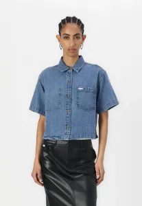 Рубашка свободного кроя, блузка на пуговицах Guess Jeans, Mid Wash