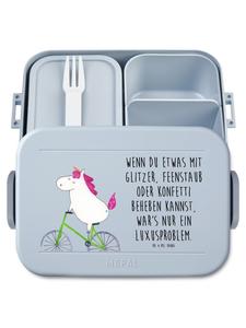 Mr. & Mrs. Panda Набор для приготовления еды "Единорог-велосипедист" с надписью, пастельно-голубой цвет