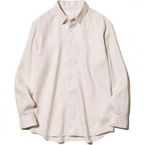 UNIQLO SS26 Рубашка мужская светлая бежевая с лацканом Moderate