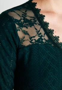 Коктейльное платье / Вечернее платье VIFUKSI V NECK SHORT DRESS VILA, темно-зеленый