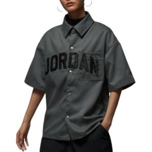 Рубашка Flight Women's Woven Short Sleeve Top Jordan, серый