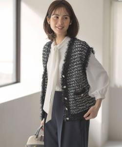 Вязаный жилет с бахромой Suite, цвет Monotone[005]