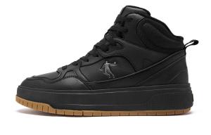 QIAODAN Термостойкие, нескользящие и износостойкие кроссовки для скейтбординга средней высоты, мужские, черные