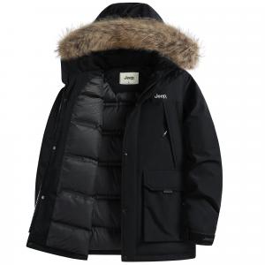 Пуховик Unisex Thickened Jeep, черный