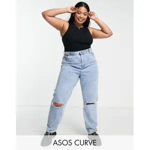 Черное боди с вырезом-борцовкой ASOS DESIGN Curve