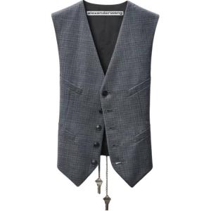 Жилет приталенный с цепочкой Alexander Wang, серый