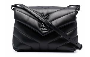 SAINT LAURENT Кожаная сумка через плечо, кроссбоди, женская черная