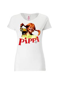 Новая футболка для девочек «Пеппи» — Nilsson LOGOSHIRT, цвет Almost White