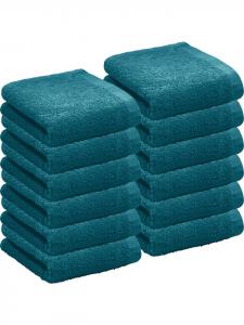 Redbest  Махровое полотенце, легкое махровое гостевое полотенце, упаковка из 12 штук, цвет Oceanside, бензиновый