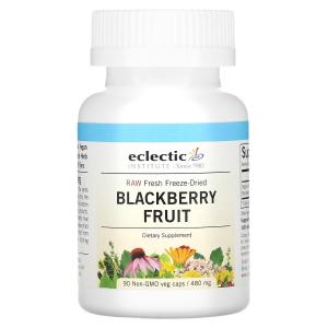 Eclectic Institute, Raw Fresh Freeze-Dried, ежевика, 480 мг, 90 растительных капсул без ГМО