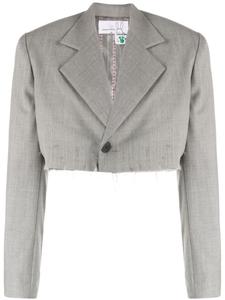 Укороченный блейзер с заостренными лацканами Natasha Zinko, серый
