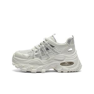 Низкие массивные кроссовки женские BELLE, Silver