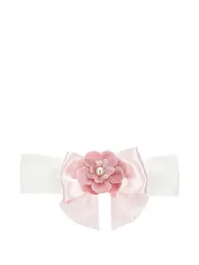 Атласный ободок с бантом Monnalisa, розовый
