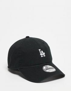 Кепка New Era LA Dodgers 9twenty с мини-логотипом, неструктурированная, черного цвета