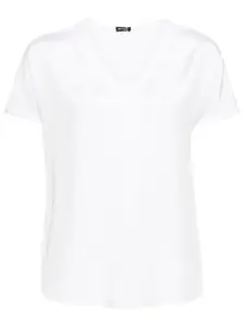 Шелковая футболка с V-образным вырезом Kiton, белый