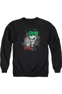 Бэтмен Джокер распыляет The City Adult Crewneck Толстовка Gildan, черный