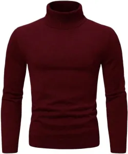 Мужской повседневный свитер-пуловер 2025, простой водолазка