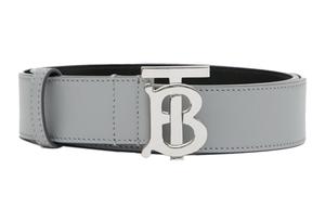 Ремень мужской кожаный Burberry, серый