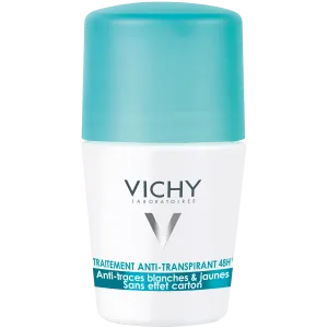 Vichy Anti-Traces Blanches & Jaunes шариковый антиперспирант против повышенной потливости, 50 мл