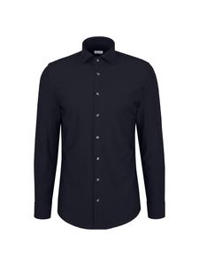 SEIDENSTICKER Деловая рубашка приталенного кроя в черном цвете