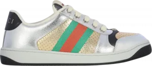 Кроссовки Gucci Wmns Screener Silver Gold, серебряный