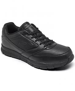 Мужские рабочие кроссовки свободного кроя Nampa Slip Resistant Work Casual от Finish Line Skechers, черный
