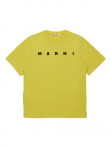Футболка с логотипом Marni Kids, желтый